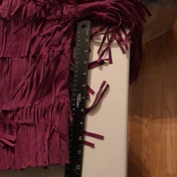 DEVINE & PROSPER size medium pink suede fringe jacket - Picture 11 of 16